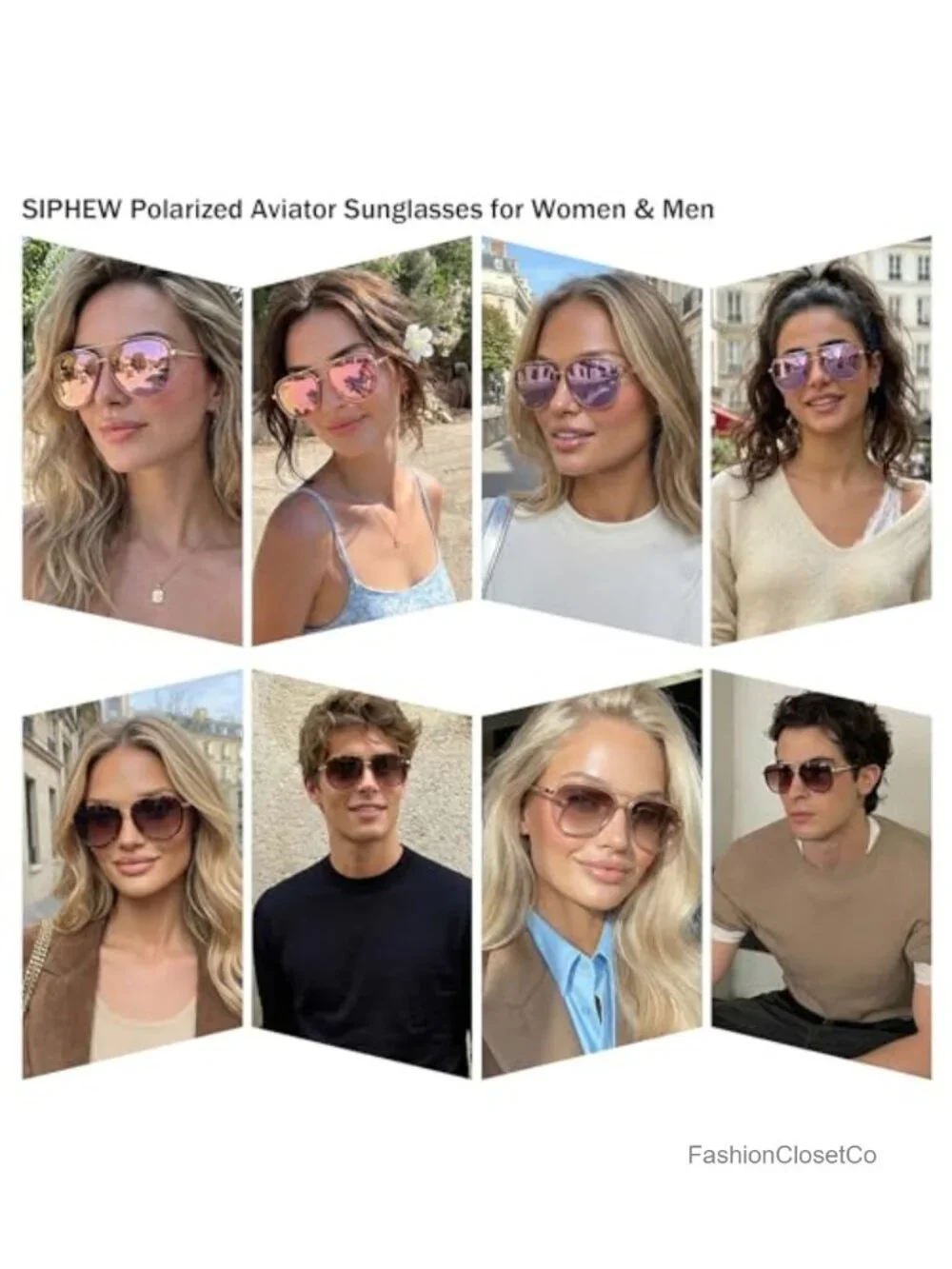 Polarized Aviator Sunglasses for Women & Men UV400 TR90 Frame